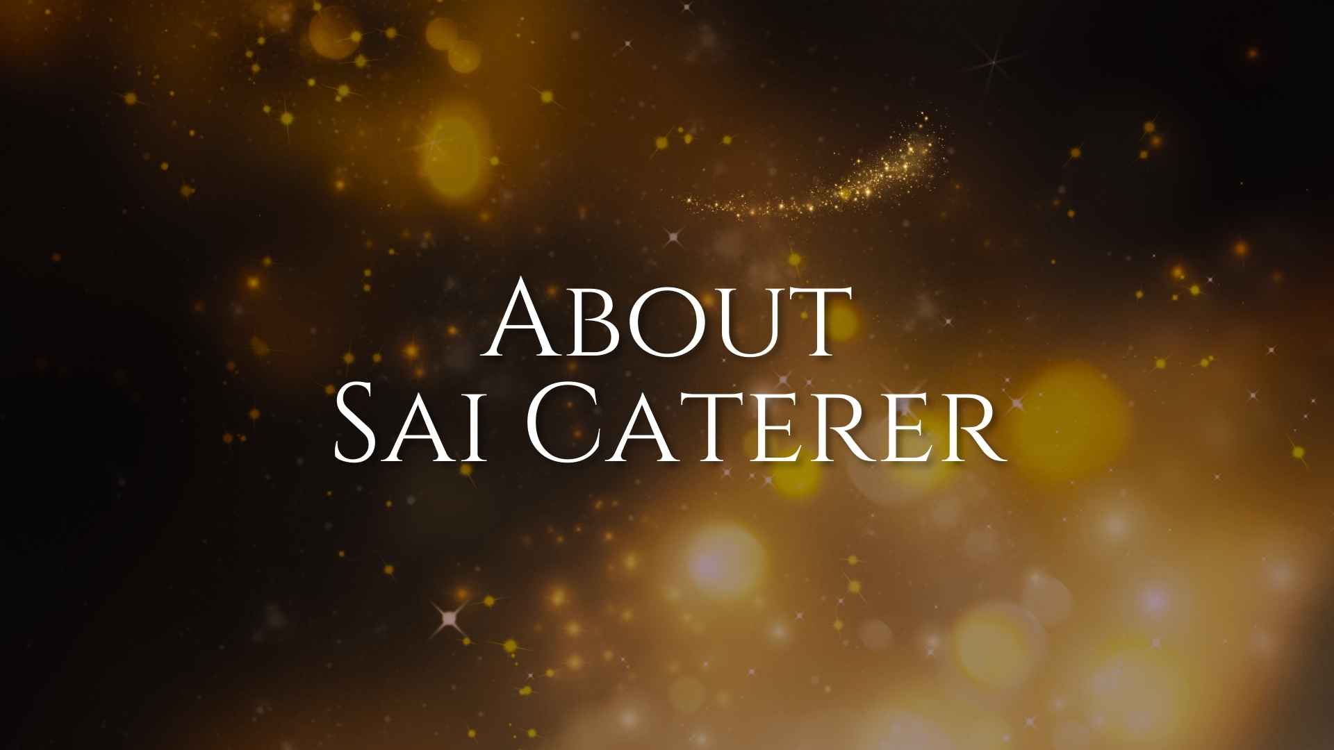 About Sai Caterer banner with clean background