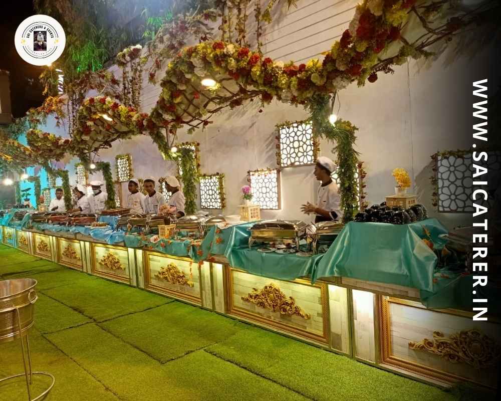 Sai Caterer staff doing professional after-event cleanup at large venue