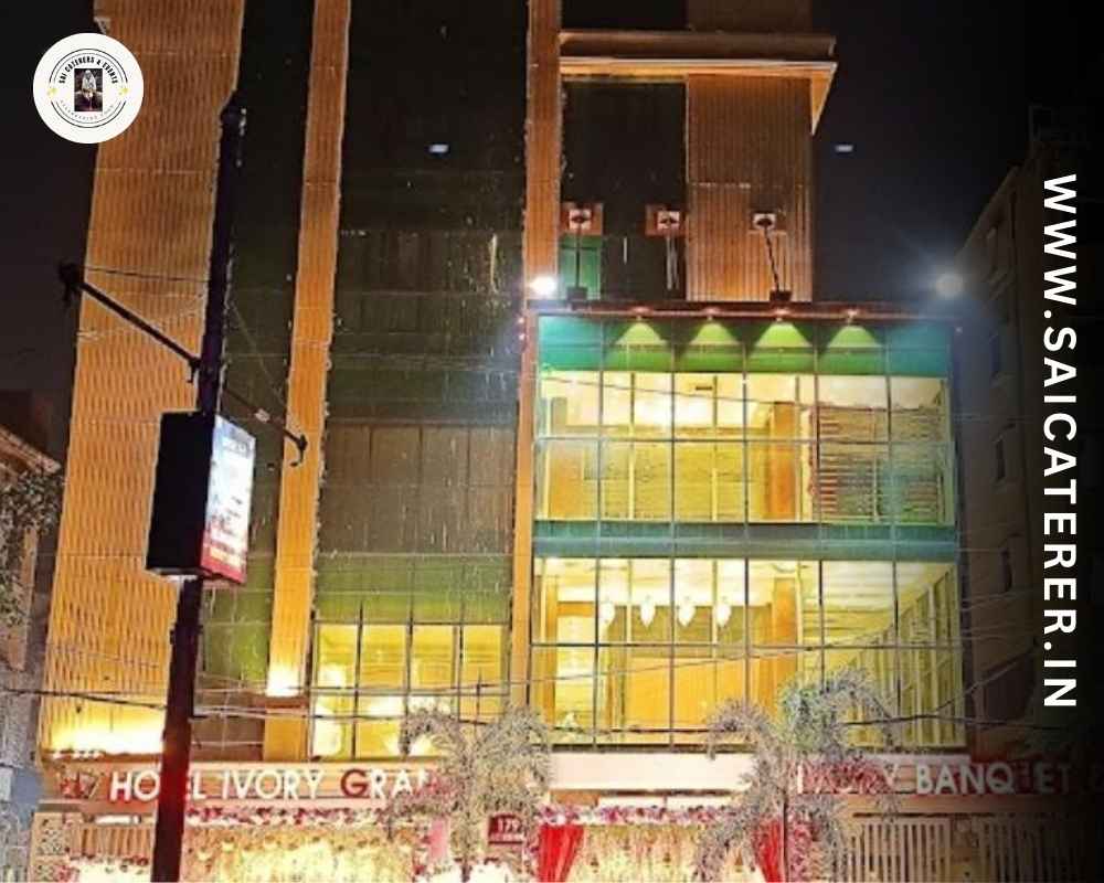 Ivory Grand wedding venue decorated for outdoor catering event in Kolkata