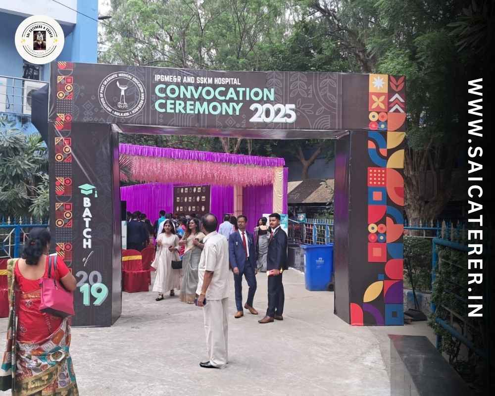 Outdoor event catering at SSKM Hospital convocation by Sai Caterer