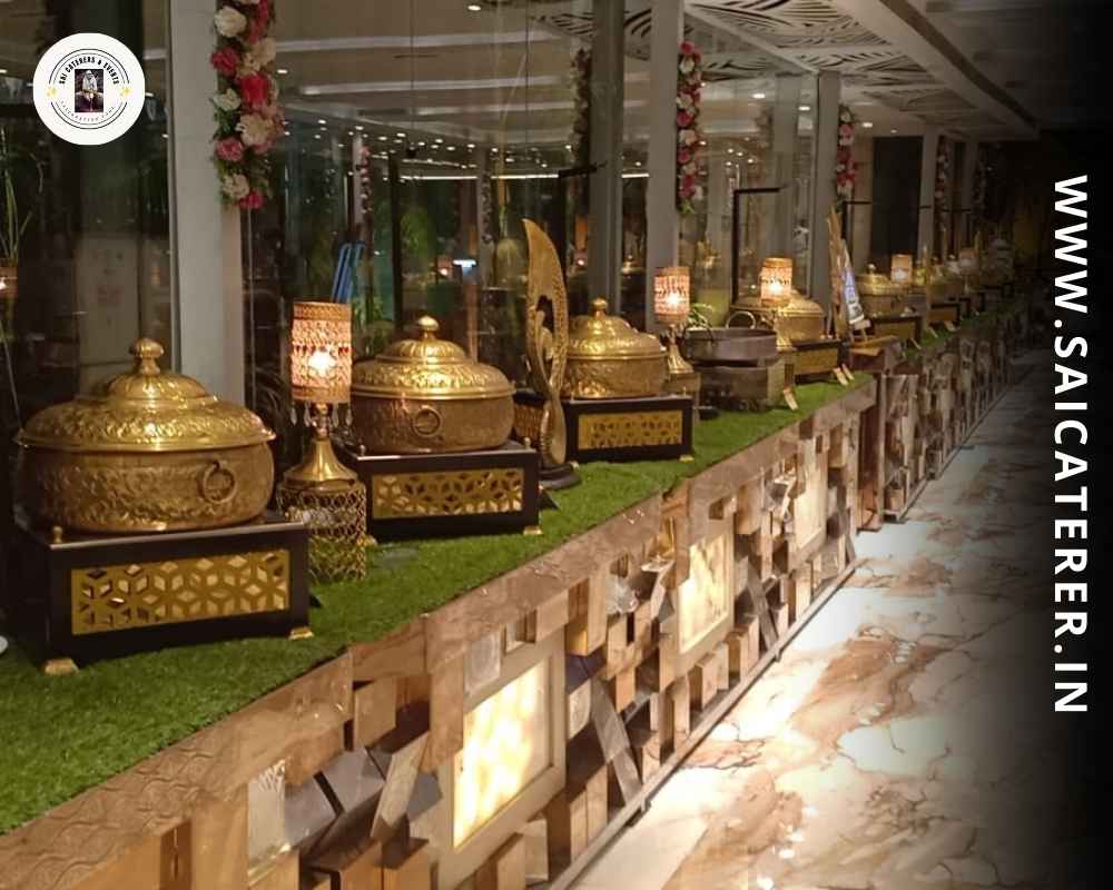 Reception catering buffet setup at premium venue in Barrackpore Kolkata